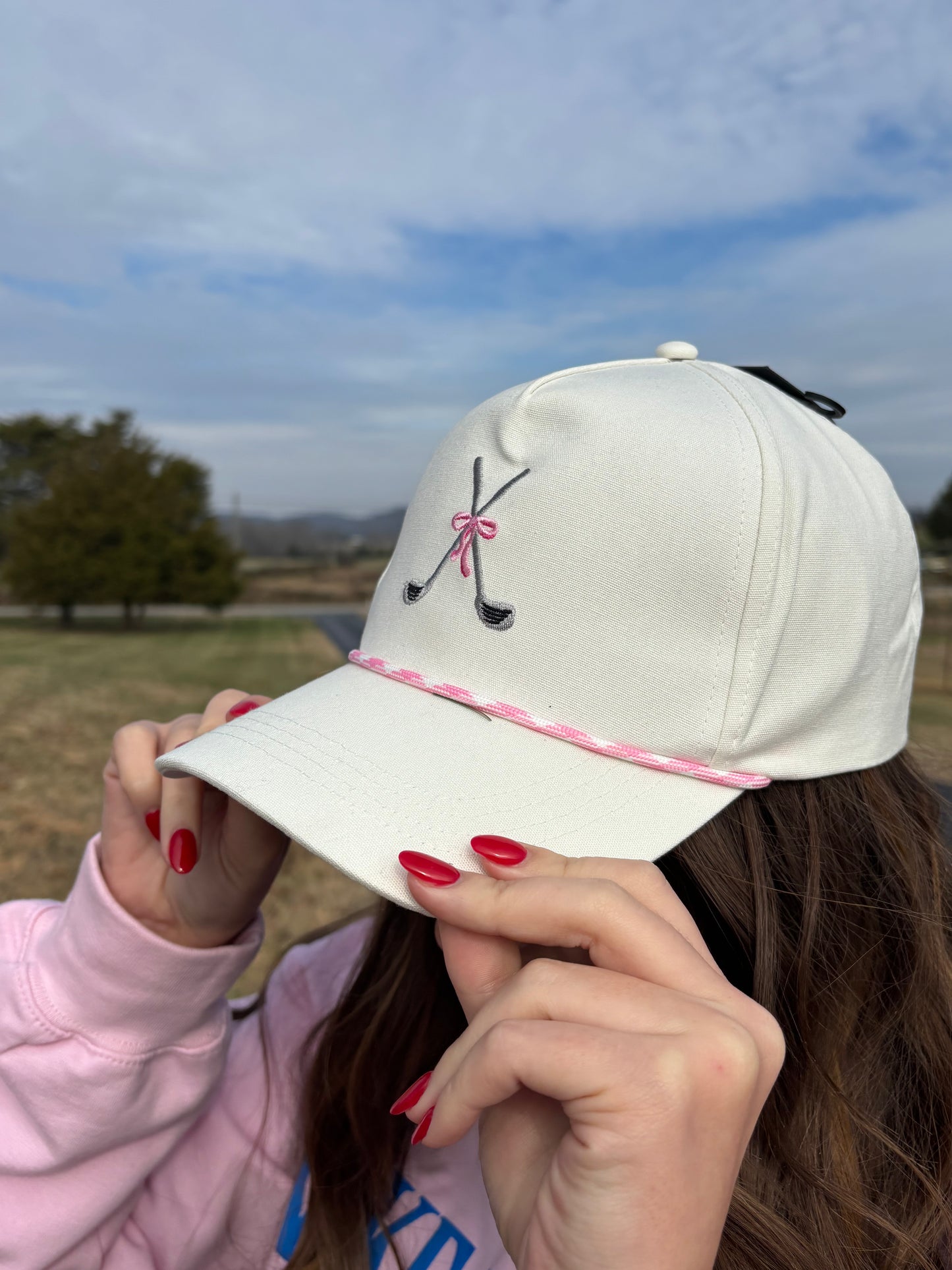 White Golf Club Hat