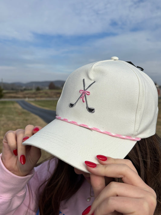 White Golf Club Hat